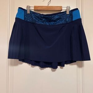 🍋🎾💙Lululemon Navy and Electric Blue Mini Pleated Skirt Casual 💙🎾🍋